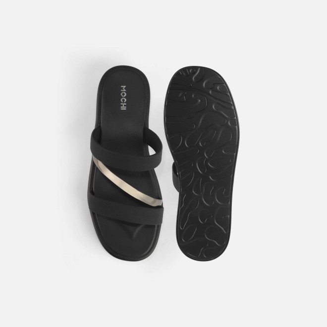 Mochi Women Black Casual Slip Ons (SKU: 41-245-11-36)