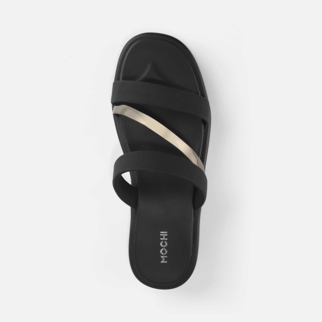 Mochi Women Black Casual Slip Ons (SKU: 41-245-11-36)