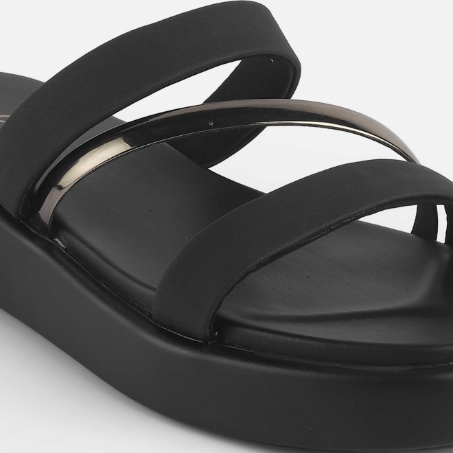 Mochi Women Black Casual Slip Ons (SKU: 41-245-11-36)