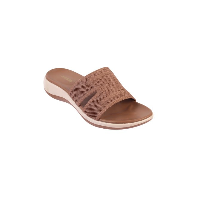 Mochi Women Tan Casual Slip Ons (SKU: 41-257-23-36)