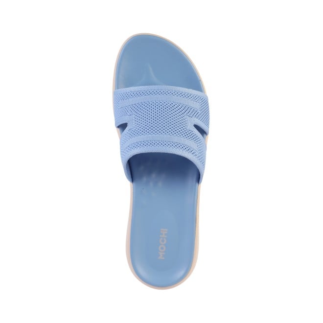 Mochi Women Light-blue Casual Slip Ons (SKU: 41-257-32-36)