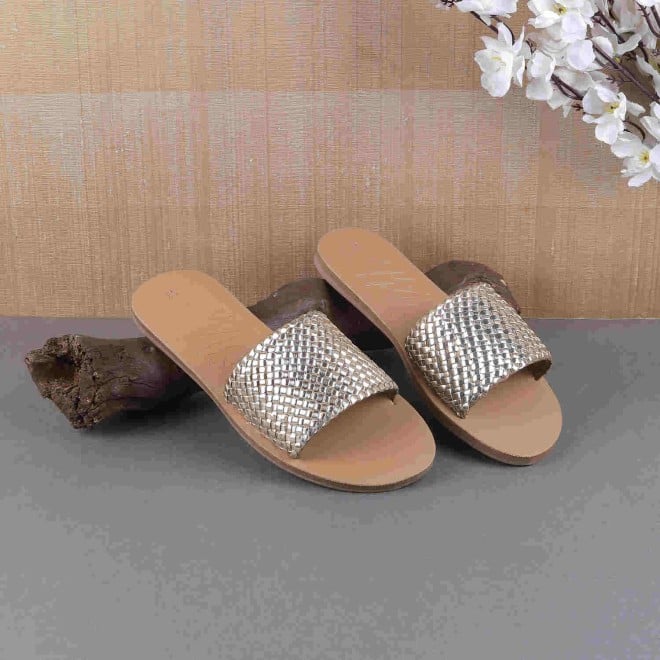 Mochi Women Gold Casual Mules (SKU: 41-273-15-36)