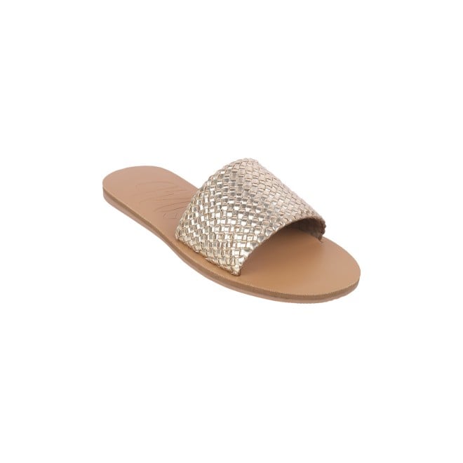 Mochi Women Gold Casual Mules (SKU: 41-273-15-36)