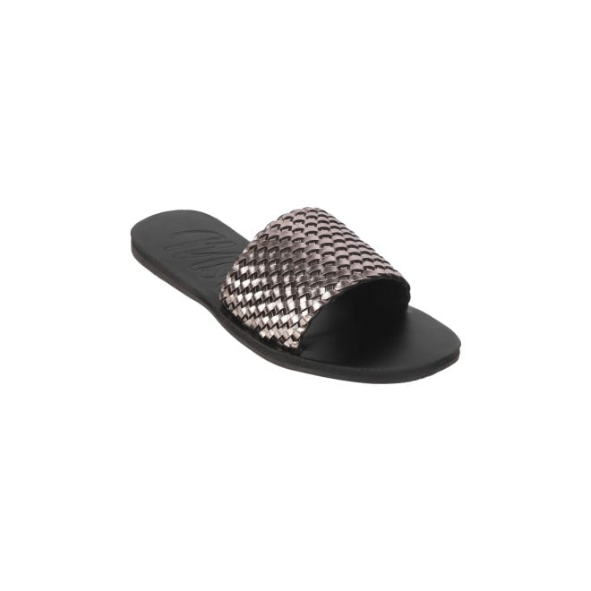 Mochi Women Gun-metal Casual Mules (SKU: 41-273-29-36)