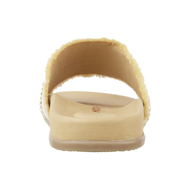 Mochi Women Beige Casual Slippers (SKU: 41-275-20-36)