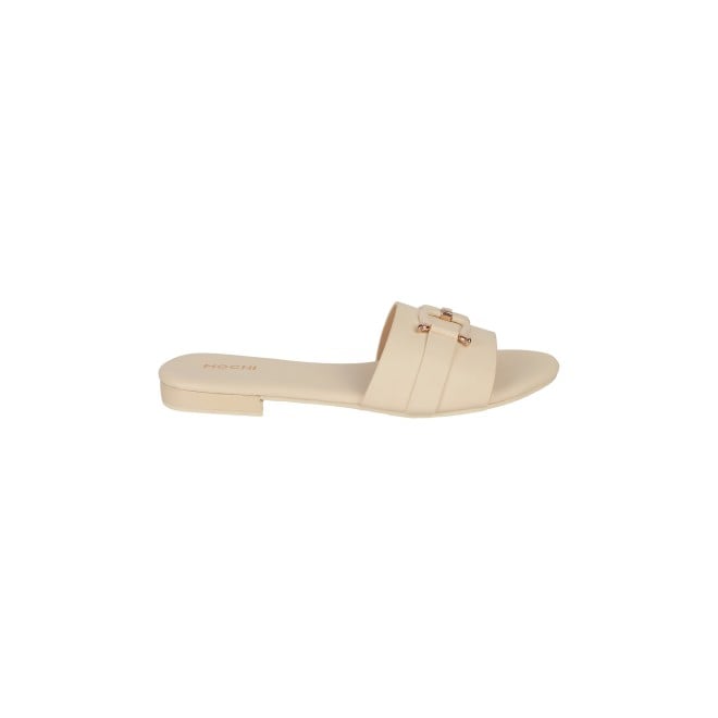 Mochi Women Beige Casual Slides (SKU: 41-287-20-36)