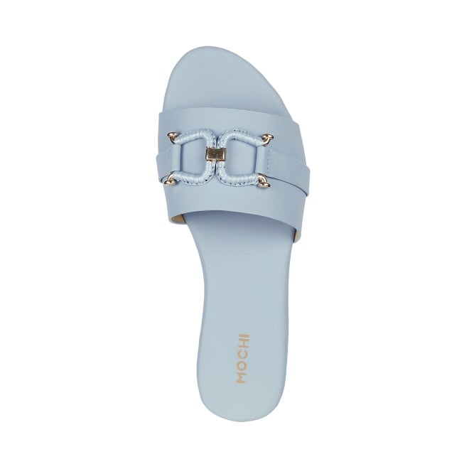 Mochi Women Blue Casual Slides (SKU: 41-287-45-36)