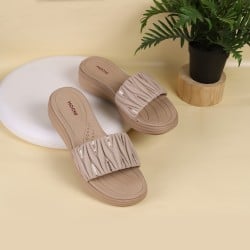 Women Beige Casual Slip Ons