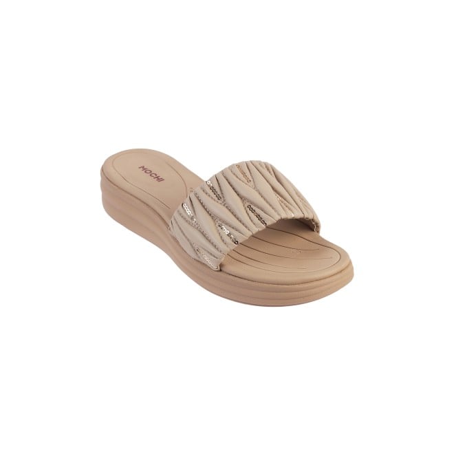 Mochi Women Beige Casual Slip Ons (SKU: 41-289-20-37)