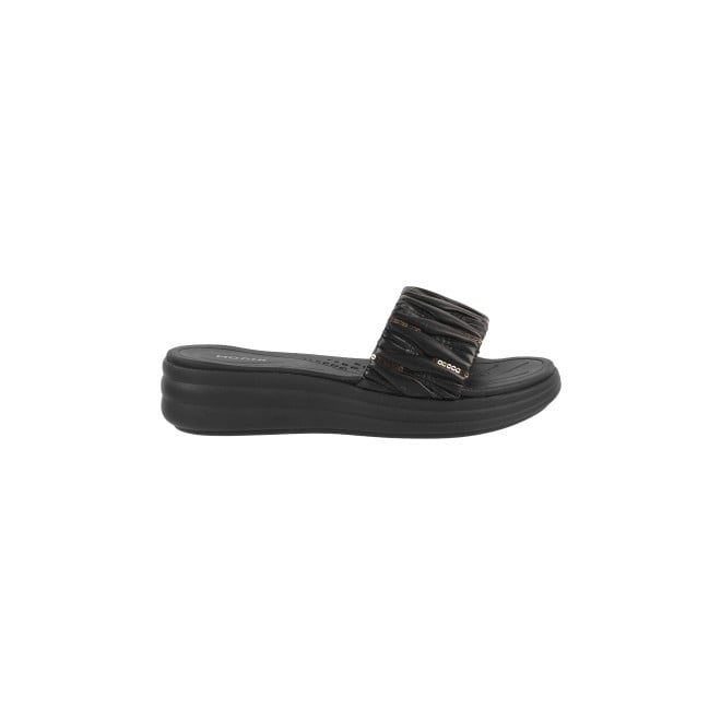 Mochi Women Black Casual Slip Ons (SKU: 41-289-11-36)