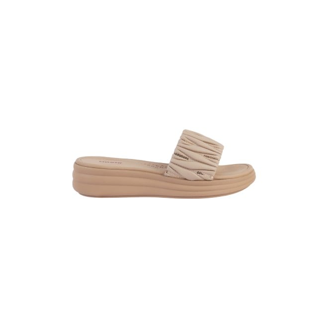 Mochi Women Beige Casual Slip Ons (SKU: 41-289-20-37)