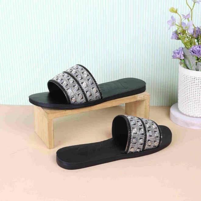 Mochi Women Black Casual Sandals (SKU: 41-322-11-36)