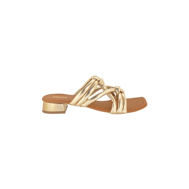 Mochi Women Gold Casual Slip Ons (SKU: 41-325-15-36)