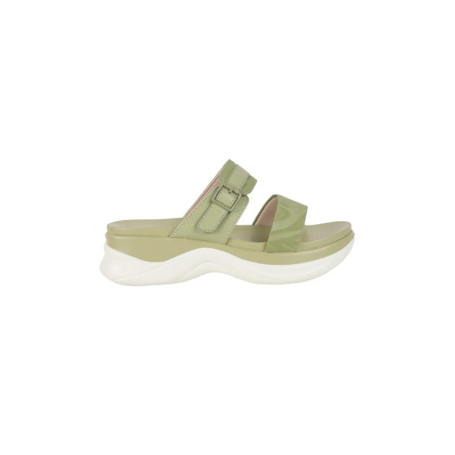 Mochi Women Green Casual Slip Ons (SKU: 41-326-21-36)