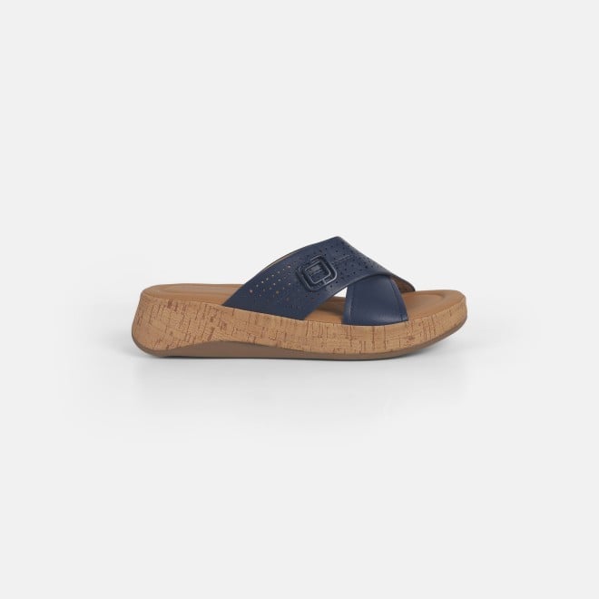 Mochi Women Navy-Blue Casual Slip Ons (SKU: 41-363-17-36)