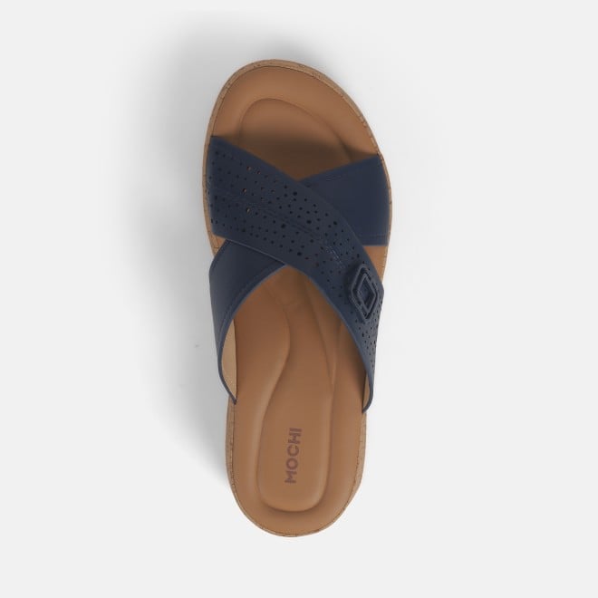 Mochi Women Navy-Blue Casual Slip Ons (SKU: 41-363-17-36)
