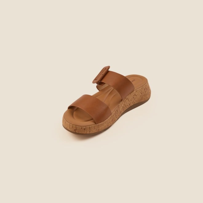 Mochi Women Tan Casual Slip Ons (SKU: 41-364-23-36)