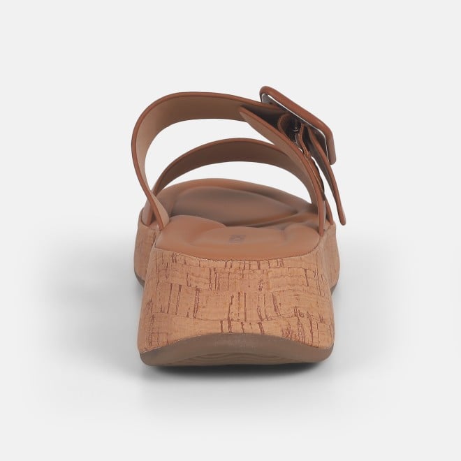 Mochi Women Tan Casual Slip Ons (SKU: 41-364-23-36)