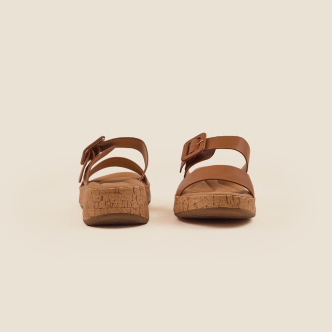Mochi Women Tan Casual Slip Ons (SKU: 41-364-23-36)