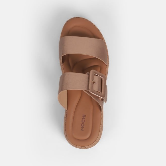 Mochi Women Rose-Gold Casual Slip Ons (SKU: 41-364-52-36)