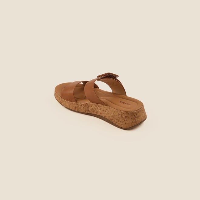 Mochi Women Tan Casual Slip Ons (SKU: 41-364-23-36)