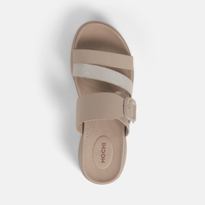 Mochi Women Beige Casual Slip Ons (SKU: 41-365-20-36)