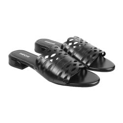 Women Black Casual Slides