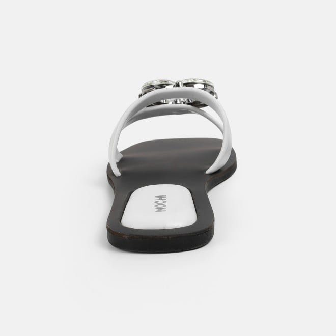 Mochi Women White Casual Slip Ons (SKU: 41-374-16-36)