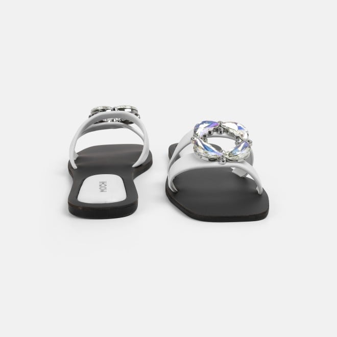 Mochi Women White Casual Slip Ons (SKU: 41-374-16-36)