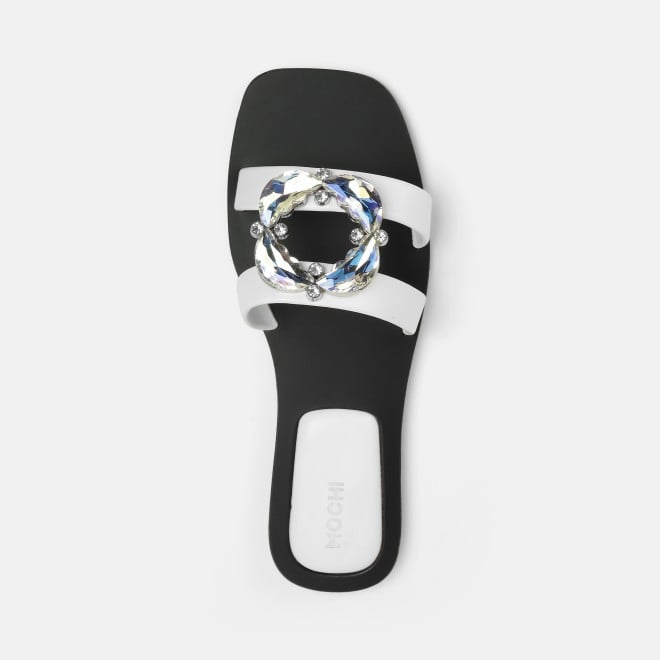 Mochi Women White Casual Slip Ons (SKU: 41-374-16-36)