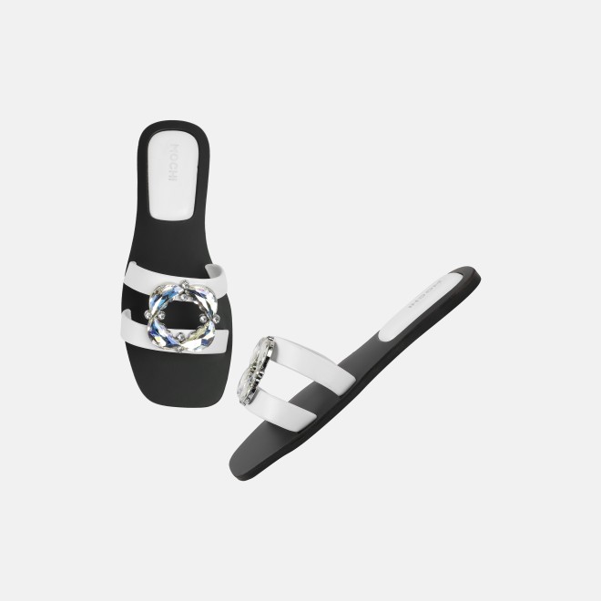 Mochi Women White Casual Slip Ons (SKU: 41-374-16-36)