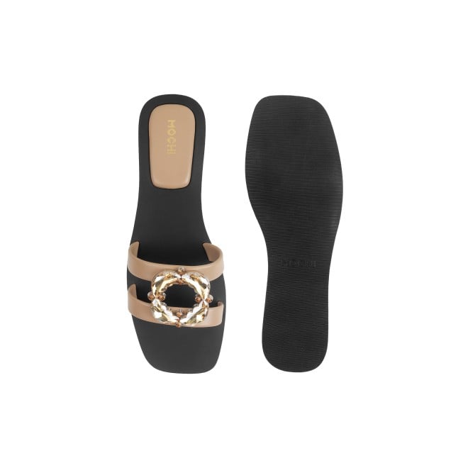 Mochi Women Beige Casual Slip Ons (SKU: 41-374L-20-42)