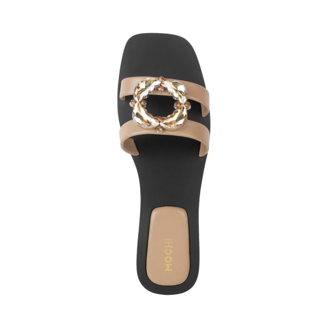 Mochi Women Beige Casual Slip Ons (SKU: 41-374L-20-42)