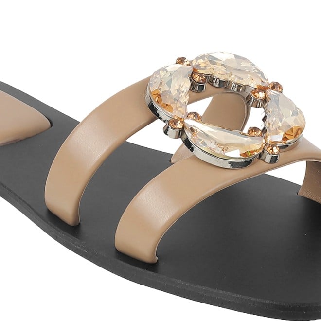 Mochi Women Beige Casual Slip Ons (SKU: 41-374L-20-42)