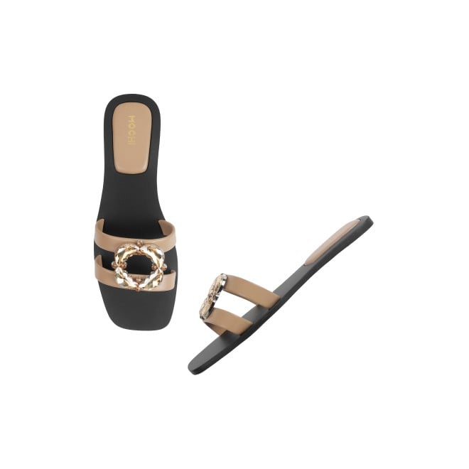 Mochi Women Beige Casual Slip Ons (SKU: 41-374L-20-42)