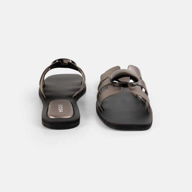 Mochi Women Gun-metal Casual Slippers (SKU: 41-375-29-36)