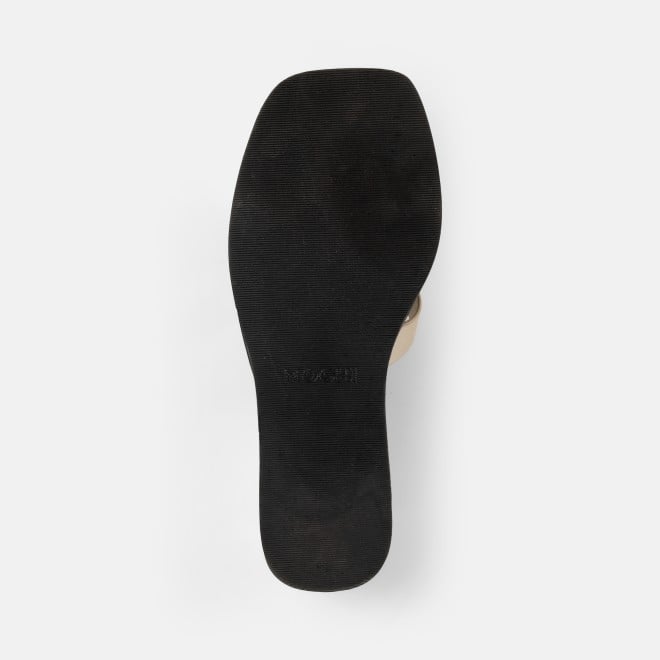 Mochi Women Gold Casual Slippers (SKU: 41-375-15-36)