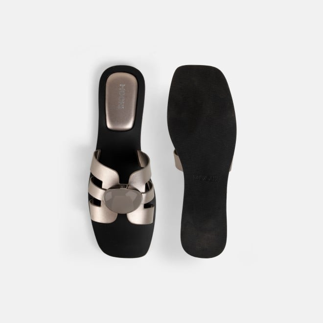 Mochi Women Gun-metal Casual Slippers (SKU: 41-375-29-36)