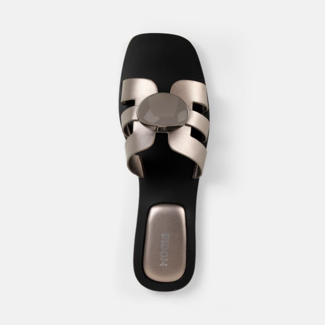 Mochi Women Gun-metal Casual Slippers (SKU: 41-375-29-36)