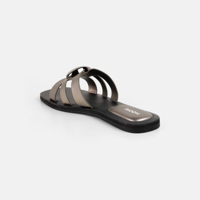 Mochi Women Gun-metal Casual Slippers (SKU: 41-375-29-36)