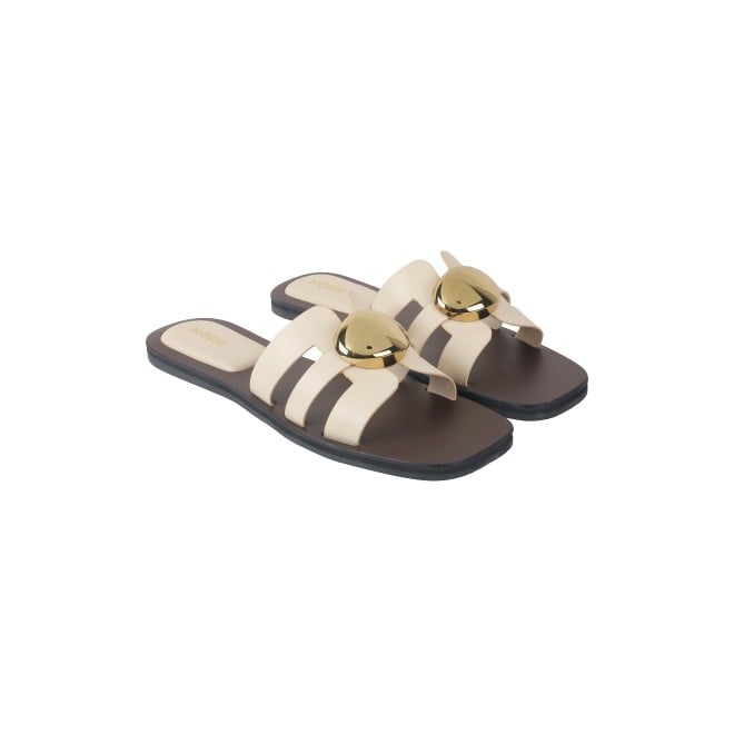 Mochi Women Beige Casual Slippers (SKU: 41-375L-20-42)