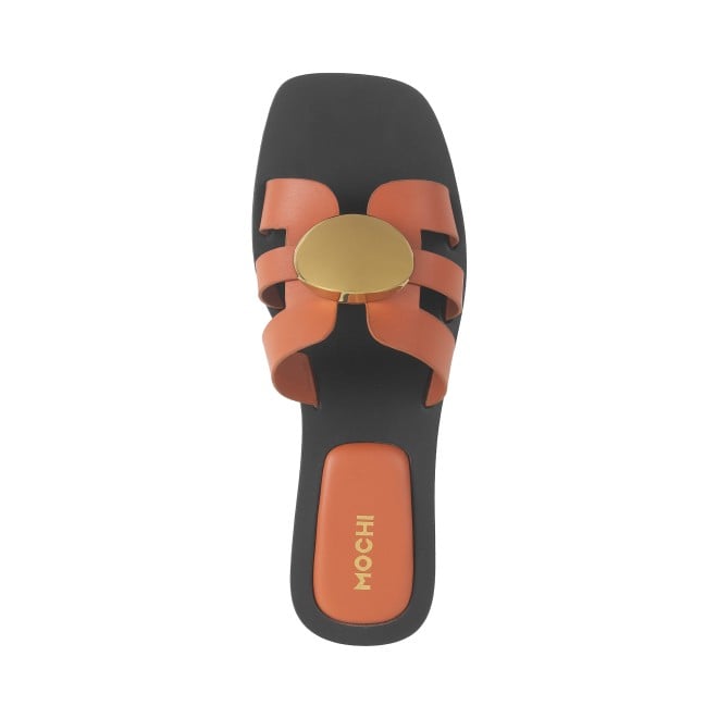 Mochi Women Tan Casual Slippers (SKU: 41-375L-23-42)