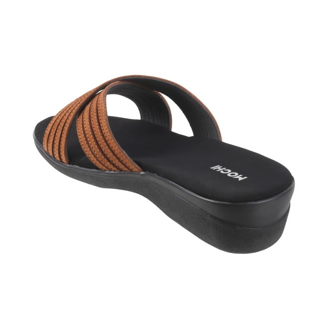 Mochi Women Tan Casual Slip Ons (SKU: 41-3837L-23-42)