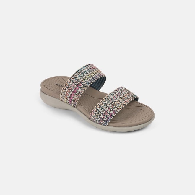 Mochi Women Grey Casual Slip Ons