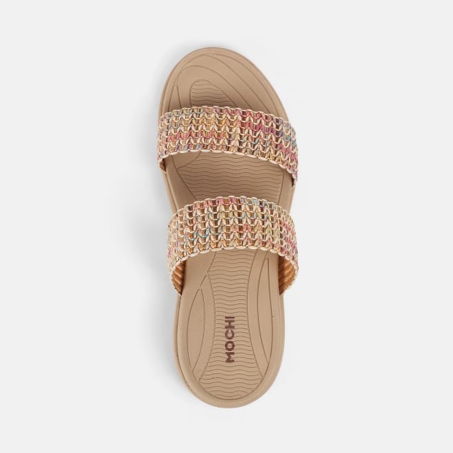 Mochi Women Beige Casual Slip Ons (SKU: 41-391-20-36)