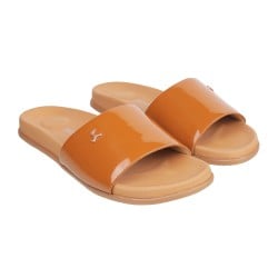 Women Tan Casual Slip Ons