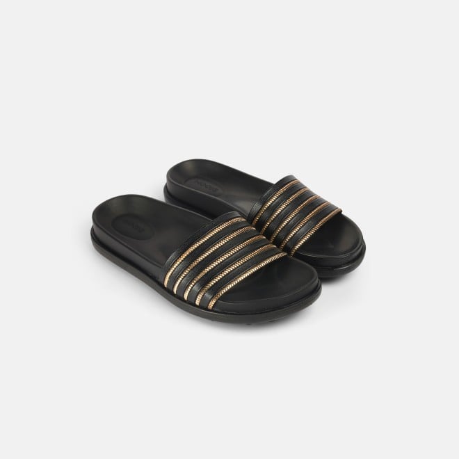 Mochi Women Black Casual Slip Ons (SKU: 41-402-11-36)