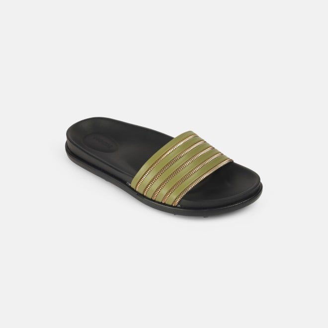 Mochi Women Green Casual Slip Ons (SKU: 41-402-21-36)