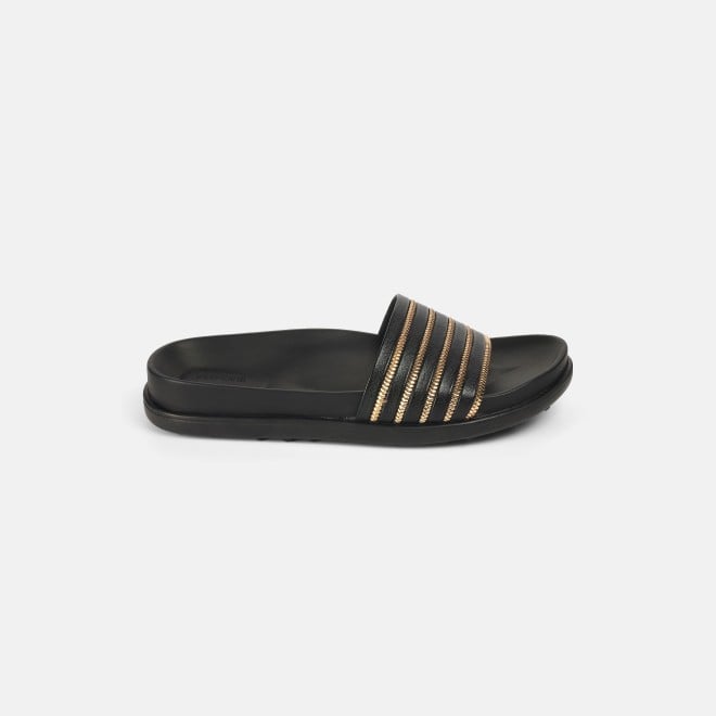 Mochi Women Black Casual Slip Ons (SKU: 41-402-11-36)
