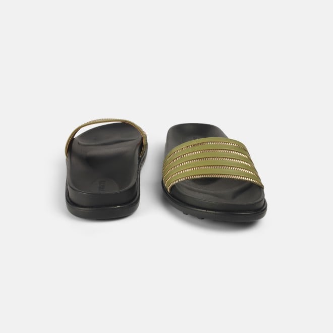 Mochi Women Green Casual Slip Ons (SKU: 41-402-21-36)